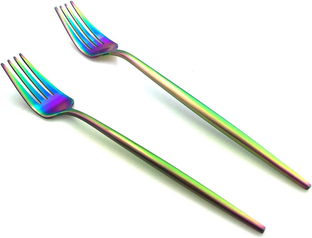 20-Pieces Luxury Rainbow 18/10 Stainless Steel Flatware Set, Matte Finish, Service for 4