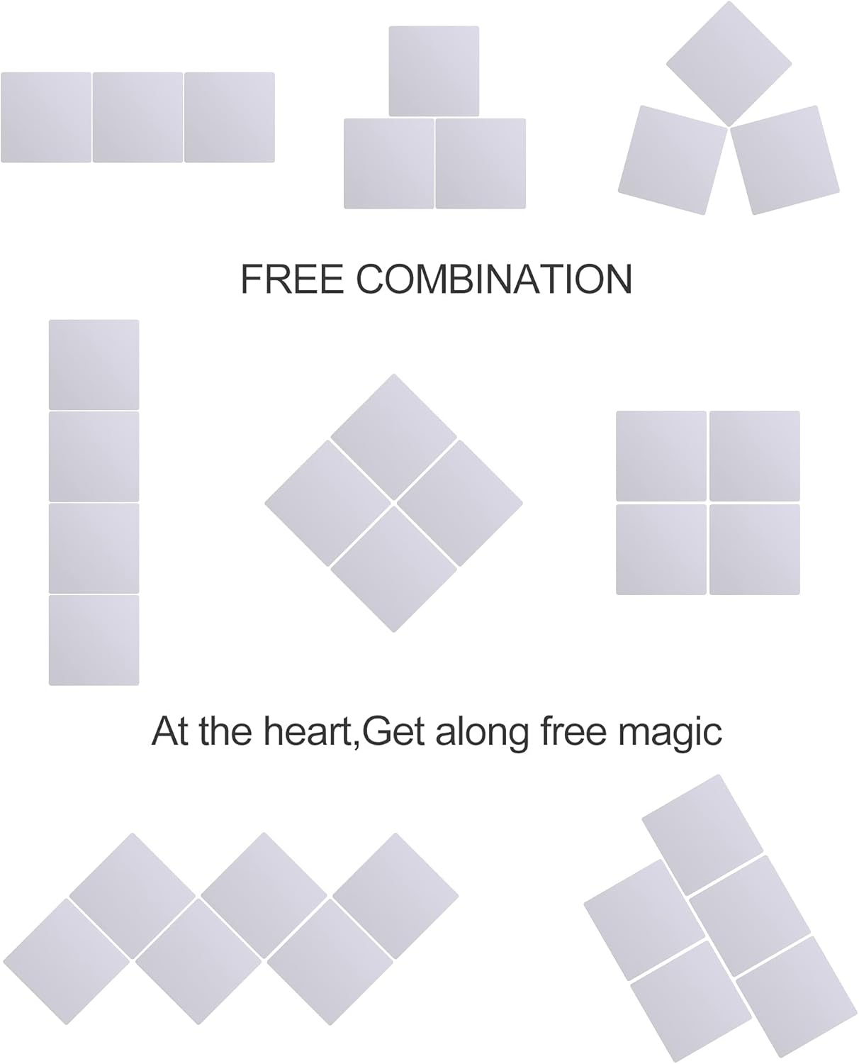 Shatterproof Wall Mirror Full Length for Bedroom, Acrylic Gym Mirrors For Home, Extra Thick: 0.12 inch, 16 x 16 inch x 4 Pcs, Workout Mirrors Safe for Kids, Over The Door, Long Wall Mounted