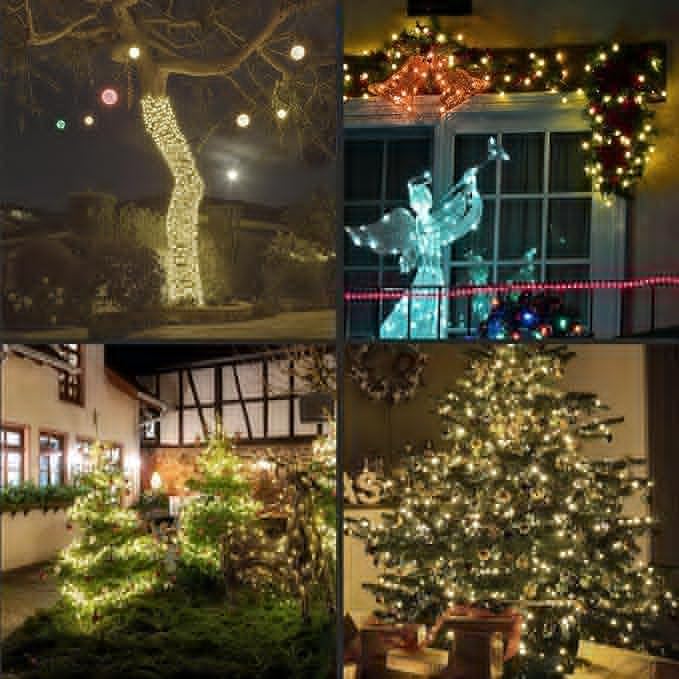 50 Count Warm White -30% Twinkle Bulbs and 70% Steady Burn Bulbs String Lights - 21.6FT LED Christmas Lights, Mini led Lights for Outdoor Home Holiday