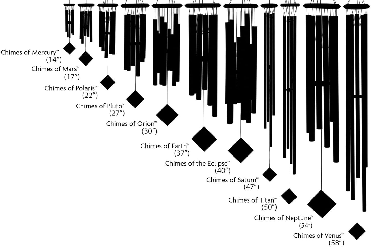 Woodstock Chimes Neptune Wind Chime for Outside 54" Large Verdigis, Deep Tone Sound for Outdoor Garden, Patio, Porch Decor, Encore Collection DCV54