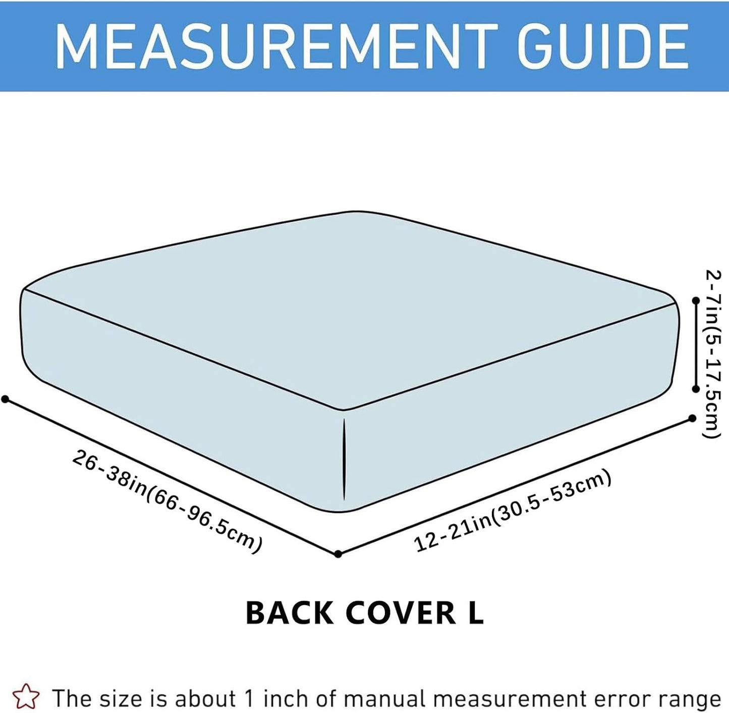 hyha Waterproof Couch Cushion Covers for Pets, Non Slip Sofa Seat Cover for Dogs Washable, Soft Thick Stretch Jacquard Fabric, Sofa Slipcovers with Elastic Bottom (1 Piece for Backrest L, Grey)