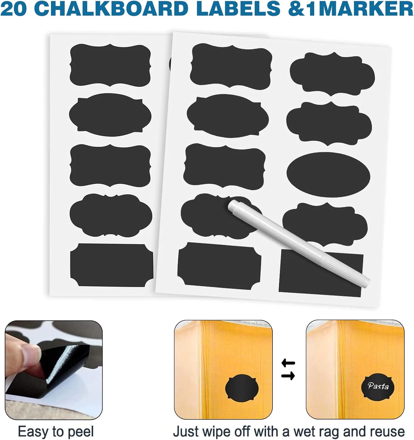 VERONES Large Tall Airtight Food Storage Containers, 10 PACK Plastic Airtight Kitchen & Pantry Organization, Ideal for Flour & Sugar Plastic Canisters with Labels