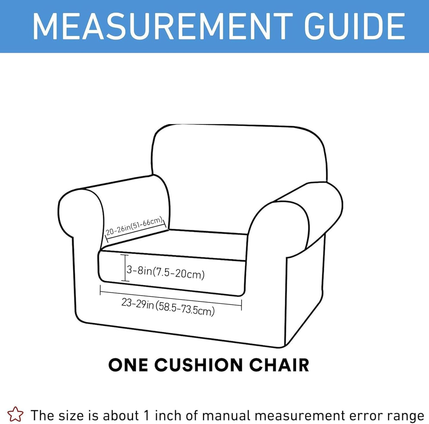 hyha Waterproof Couch Cushion Covers, Stretch Sofa Couch Seat Slipcover for Dog Washable, Non-Slip Waterproof Outdoor Cushion Covers for Patio Furniture Replacement (1 Piece for Small, Black)