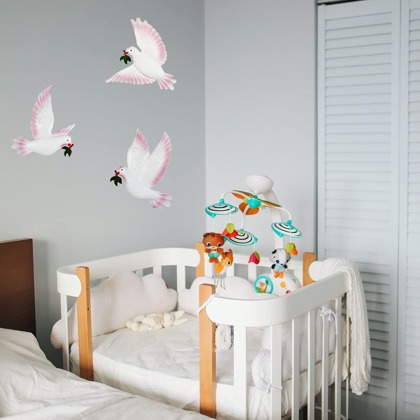 J-Fly Dove Wall Decor Metal Wall Decor Outdoor Indoor Ornament Suitable For Bathroom Living Room Garden Wall Decoration 9 Inch 3 Pack