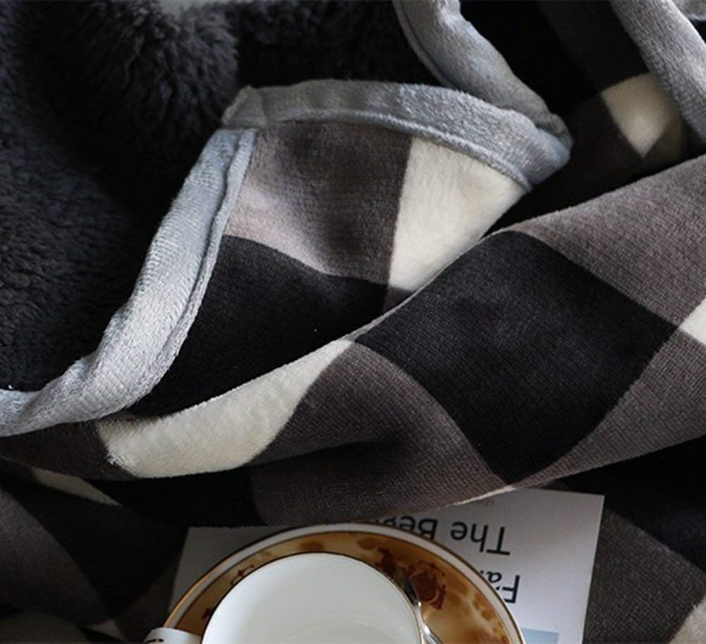 UKELER Buffalo Check/Plaid Throw Blanket 60''×50'' for Couch- Ultra Soft Plush Flannel Fleece Sherpa Throw Bed Throws for Kids and Adult