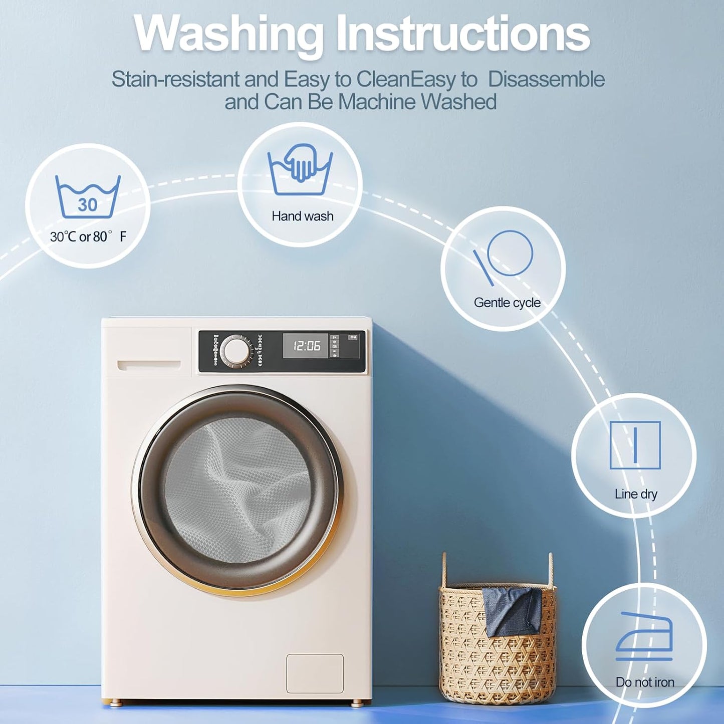 Couch Cushion Covers Individual Large Super Stretch Chenille (Softer Version) Sofa Cushion Covers, Couch Seat Covers Couch Slipcovers Furniture Protector (2 Piece, Light Grey)