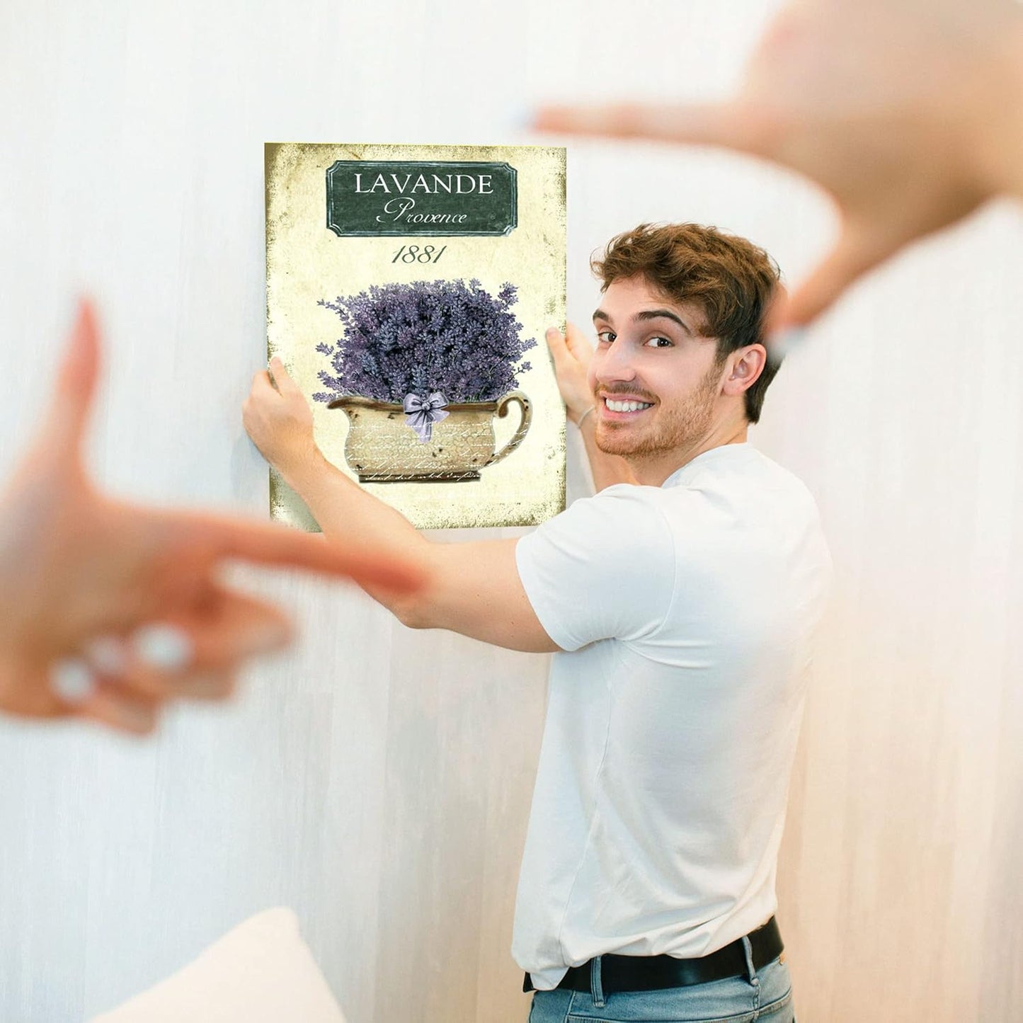 Twisted R Design Wall Art Canvas Prints - 4 Vintage Farmhouse Decor Prints - 8x10 Wrapped Canvas Floral-Themed Pictures - Made in USA Wall Art for Living Room, Bedroom, Office, More - French Lavender