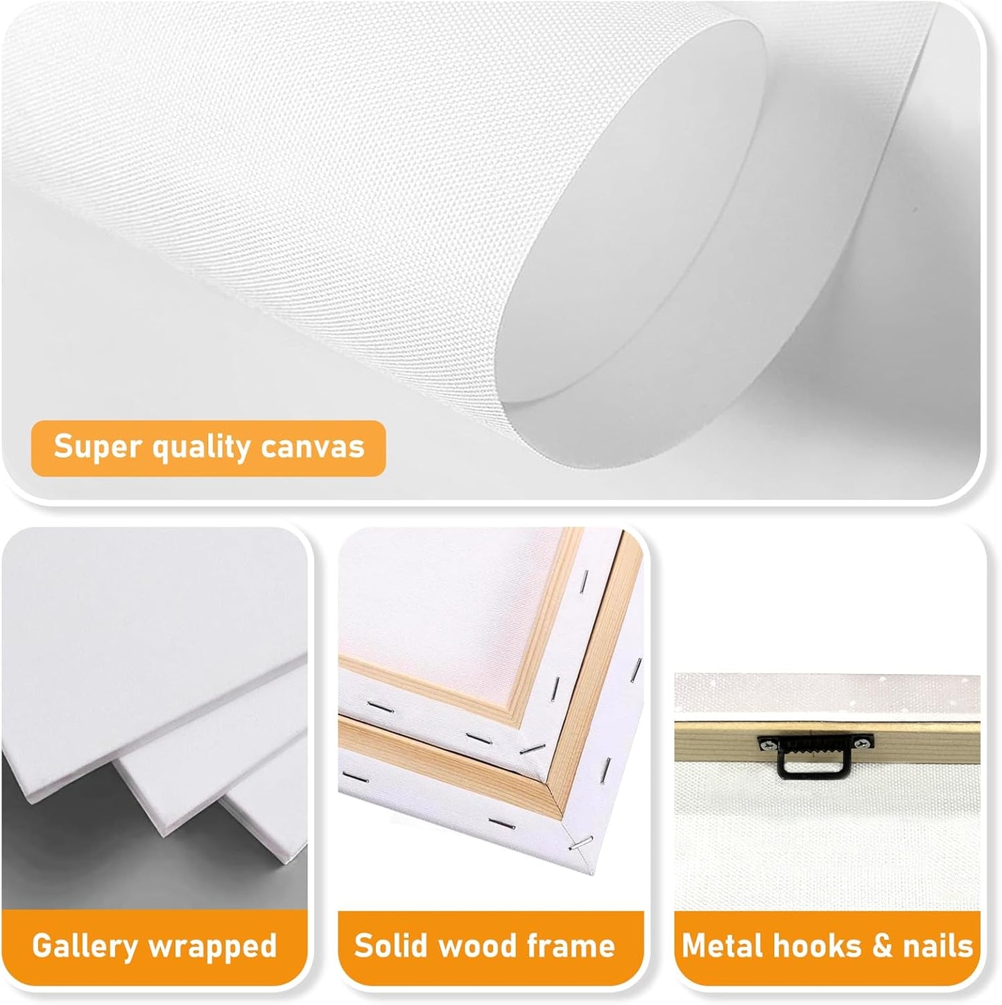 xzartdiy Custom Canvas Prints with Your Photos - Personalized Picture Print Customized Gifts for Family Home Office Wall Art Decor, Wrapped Canvas 24x18inch