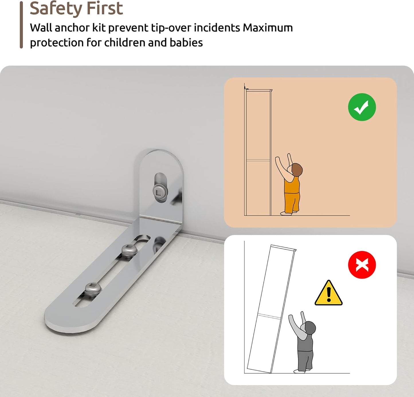 70-Inch Tall White Bookcase, 5 Tiers Shelves Open Storage Bookshelf, 33 in Wide Anti Tipping Indoor Furniture, Book Cases for Home Library Office Bedroom School