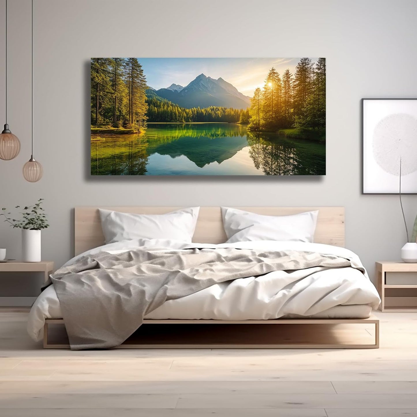Yuaxker Large Nature Pictures Wall Decor Green Landscape Posters Modern Inspirational Wall Art Trendy Wall Prints Artwork for Living Room Bedroom Dining Room Office Home Decor 30x60inch