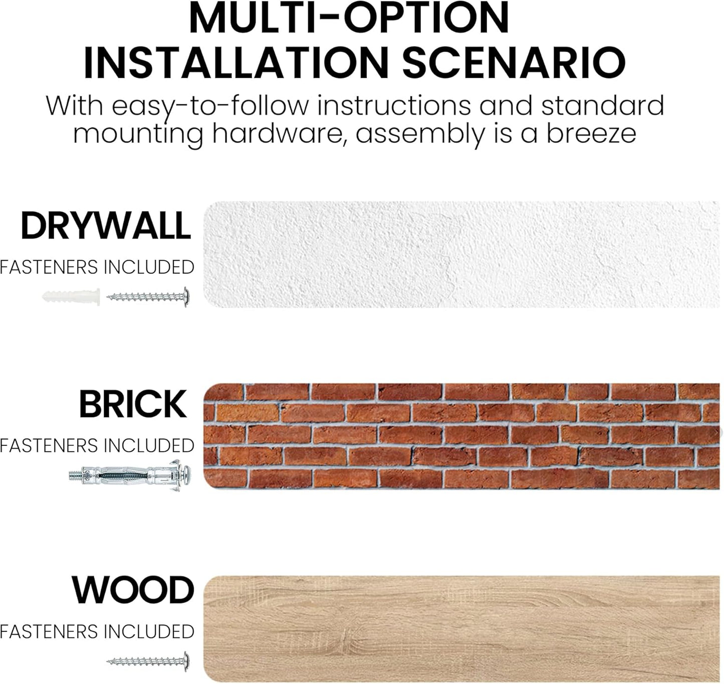 Floating Shelves for Wall, 24"x9.3" Rustic Solid Live-Edge Elm Wood Wall Shelves, Heavy-Duty Floating Shelves with Invisible Brackets, Set of 2 for Living Room, Bedroom, and Kitchen, Natural Finish