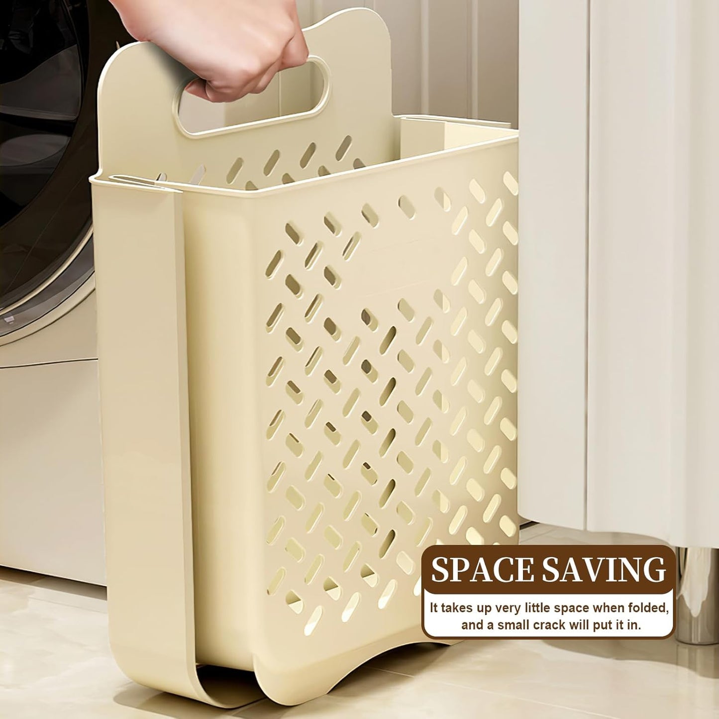 Laundry Basket Hamper,Hanging Wall Collapsible Laundry with Handle,Space-Saving Foldable Storage Dirty Washer Organizer Bin Multi-function Container Waterproof Durable,Set of 2(XL&M)