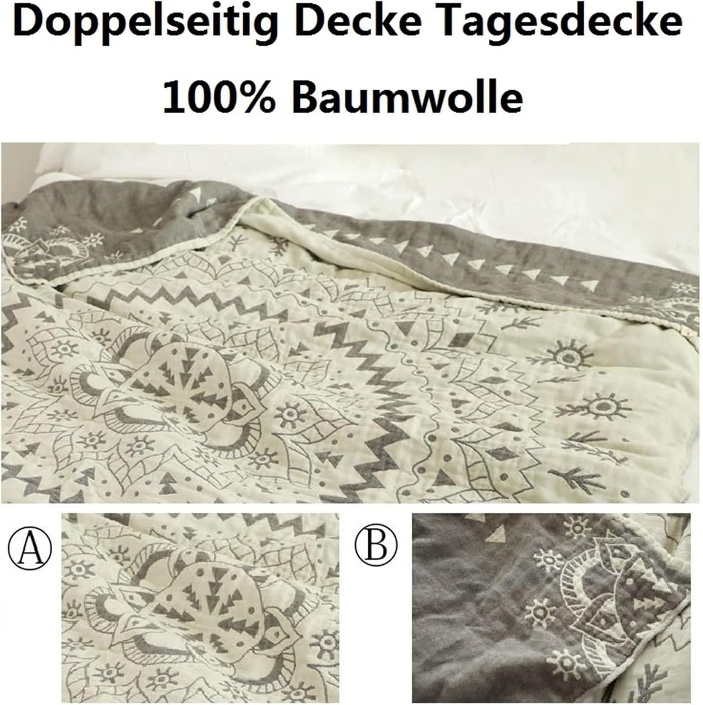 MSGKV Woven Boho Throw Blanket for Couch 100% Cotton Blankets,Versatile KnitWoven Blanket, Super Soft Warm & Decorative Blanket for Chair Bed Sofa and Living Room, 60''Wx 80''L