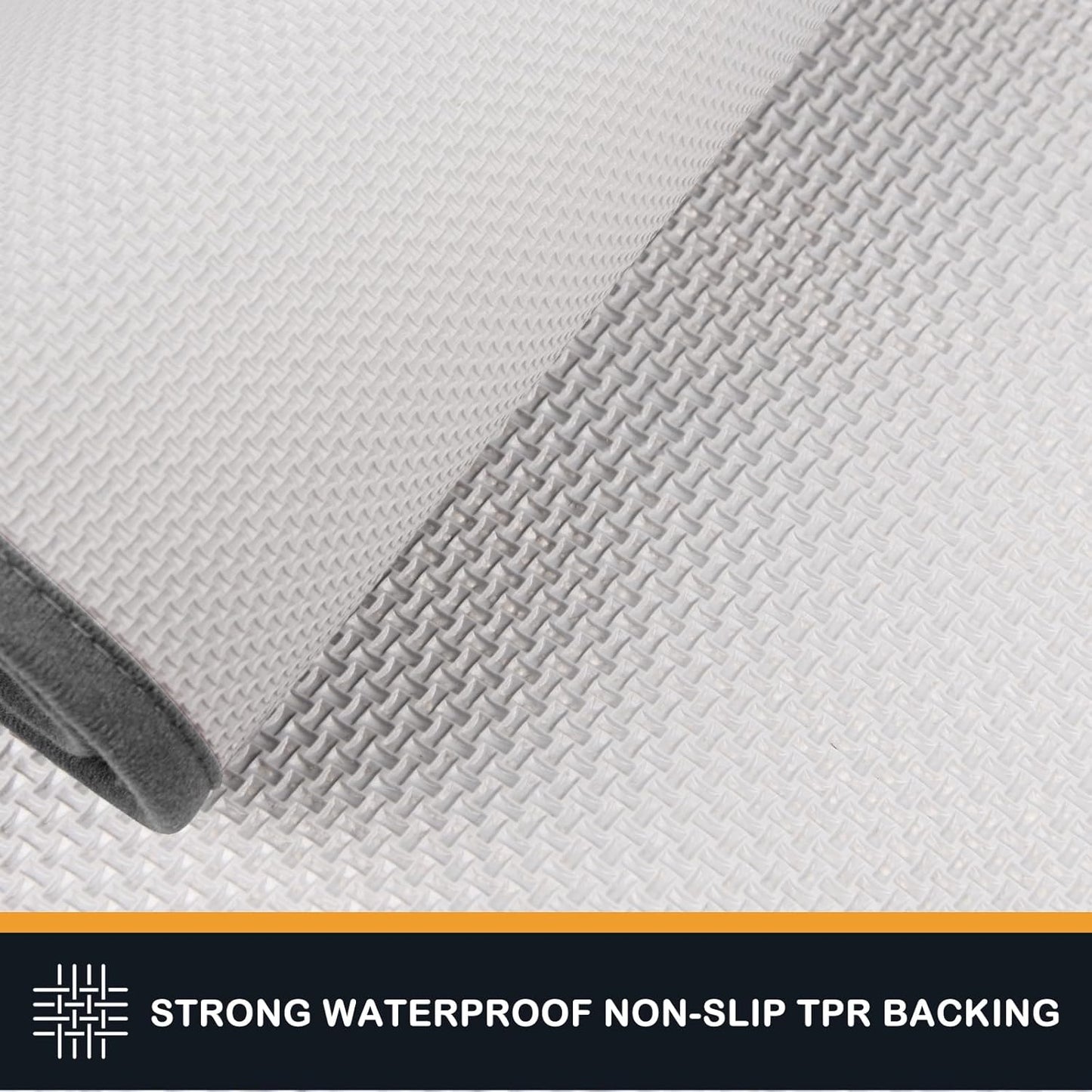 PURRUGS Dirt Trapping Door Mat 20in x 31.5in, Non-Slip/Skid Machine Washable Entryway Rug, Dog Doormat, Super Absorbent Welcome Mat for Muddy Wet Shoes and Paws, Grey