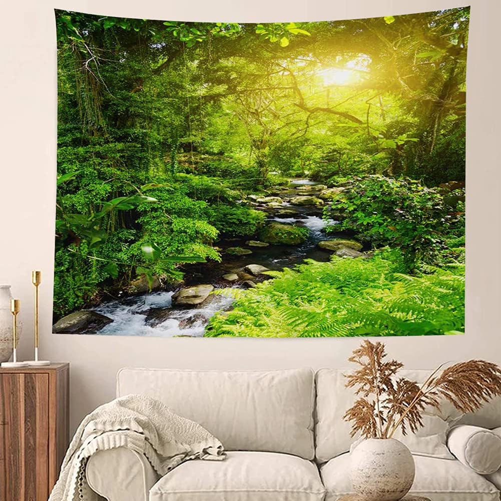 Llamazing Forest Tapestry - Magic Landscape for Living Room & Bedroom (78''L60''W)