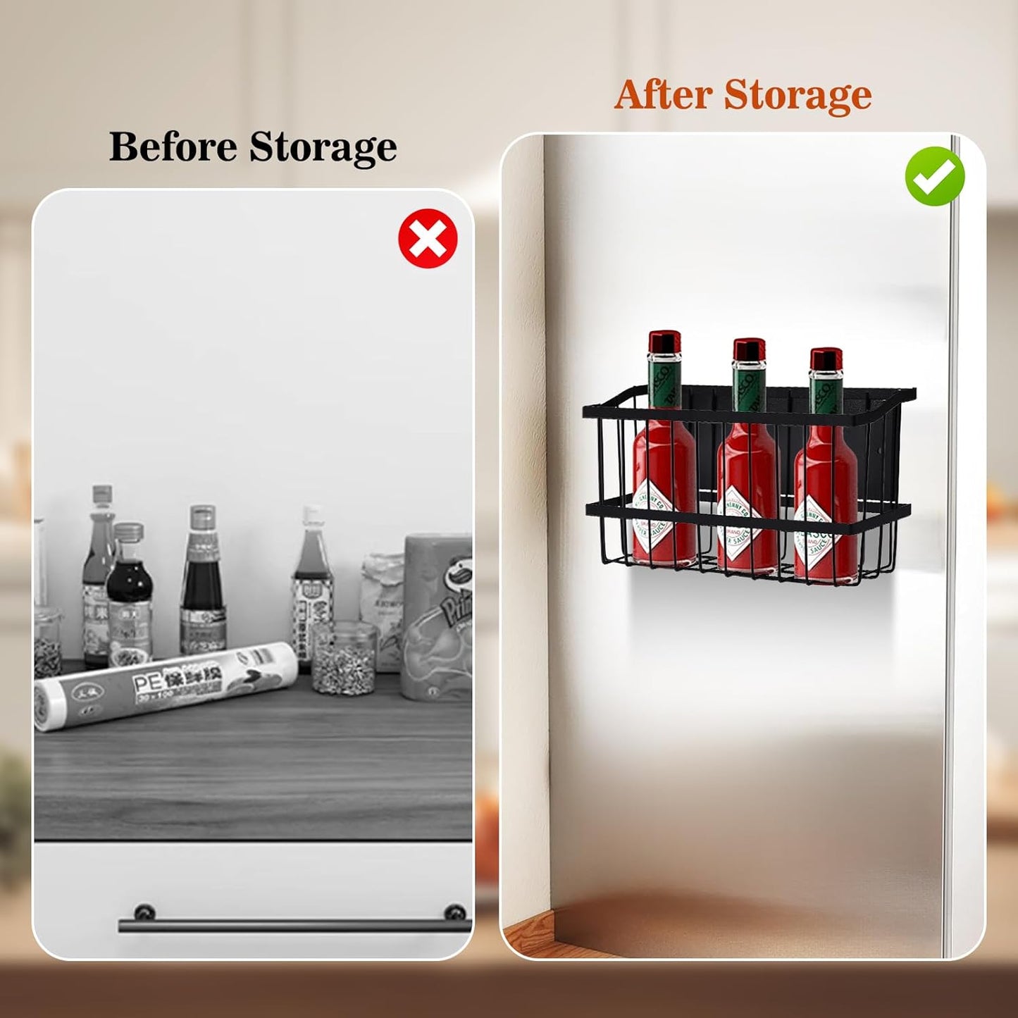 Magnetic Storage Basket, Black Magnetic Towel Basket with Strong Magnet for Kitchen Laundry Room Office School Organization and Home Dryer Ball Storage, 11.02"x3.15"x5.91"