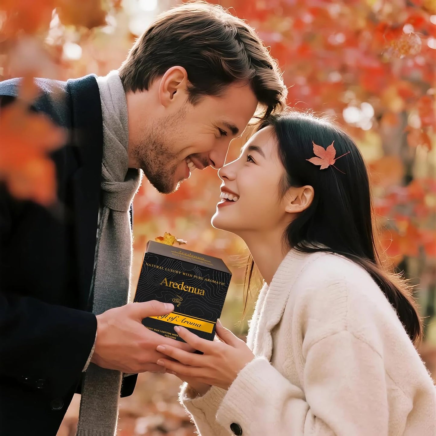 Fall Candle - Autumn Leaves Candle | Autumn Scented Candles for Home, 7oz Autumn Soy Candles for Home Scented, 50 Hours Burn Time, Season Celebration/Halloween/Thanksgiving Fall Gifts for Women Men