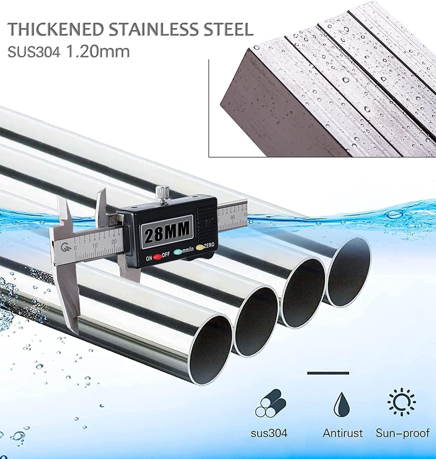 Clothes Drying Racks Outdoor, 82 Inches Updated Version,Stainless Steel Laundry Drying Rack for Indoor Outdoor and The Balcony,Length Adjustable Saves Space,with Windproof Hooks(004)