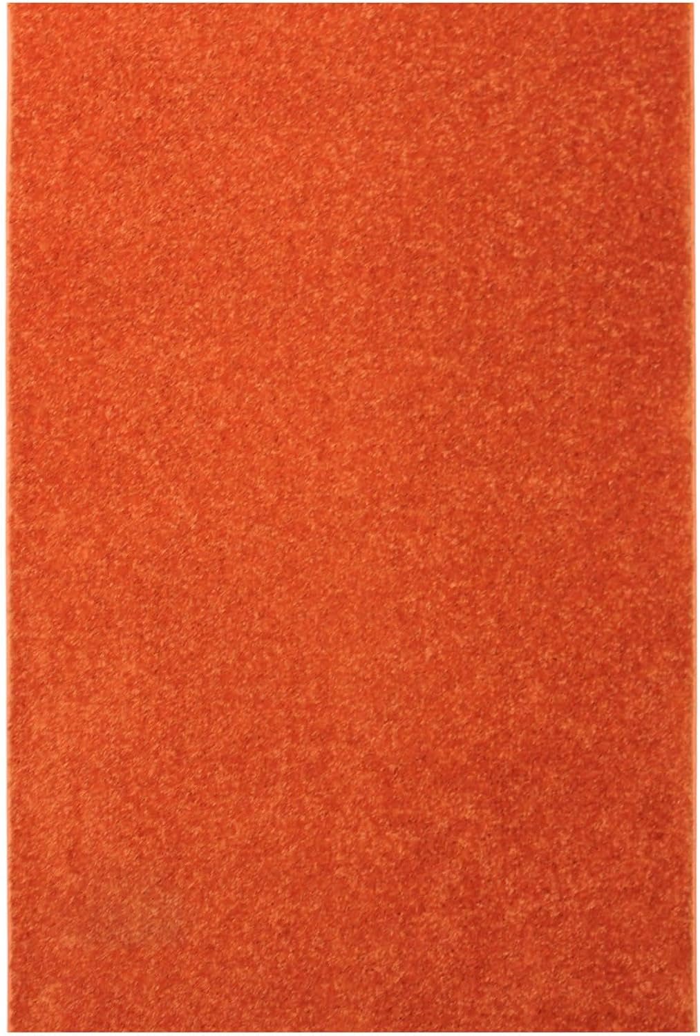 KOECKRITZ Soft and Colorful Kids Classroom Area Rugs (Passes Flammability Pill Test) Many Sizes and Bright Colors to Select from (6' x 6', Tangerine)