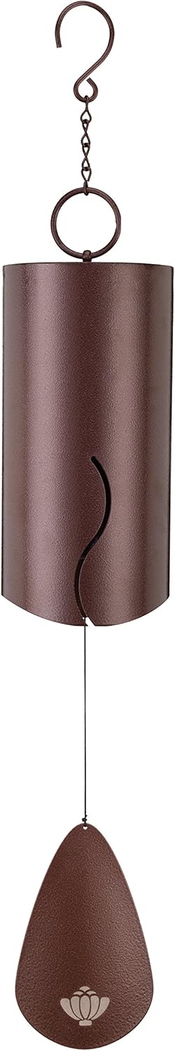 Regal Art & Gift Wind Bell for Outdoor and Garden Use | Decorative Hanging Bell with Soothing Chime Tones for Porch, Patio, Balcony, or Yard Décor | Steel & Plastic Construction | Burgundy | 38 Inch
