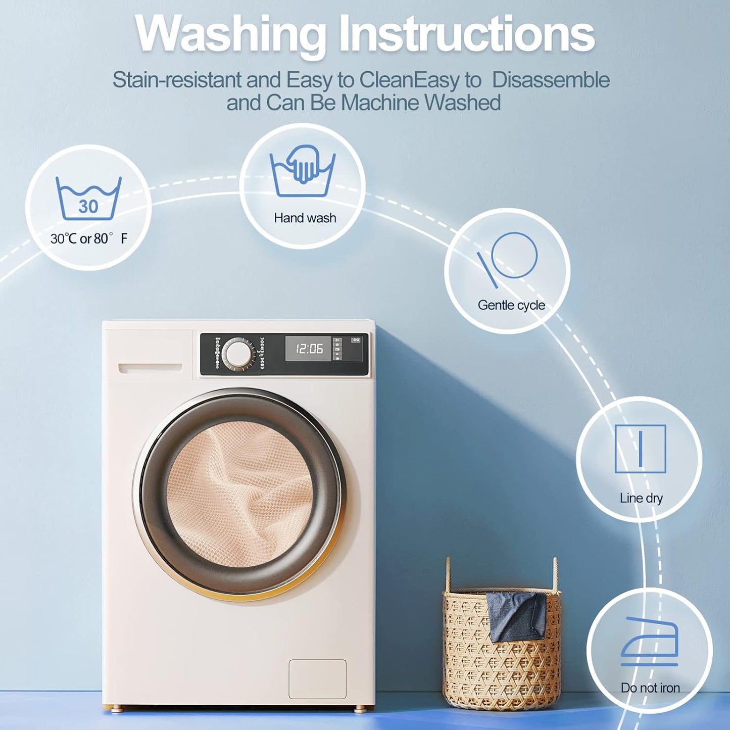 Large Backrest Cushion Covers Super Stretch Backrest Covers for 3 Cushion Couch Sofa, Couch Back Cushion Covers Featuring with Chenille Yarn (Softer Version, 3PC, Beige)