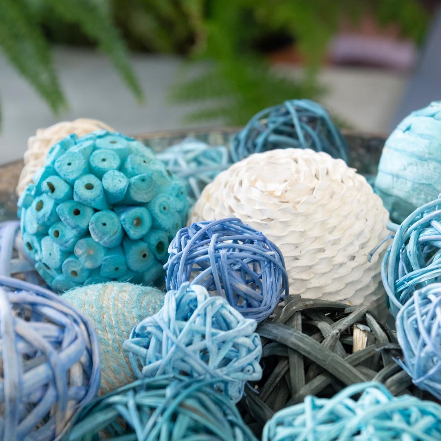 ANDALUCA Decorative Balls Bag Bowl Filler Home Decor (Turqouise Blue)