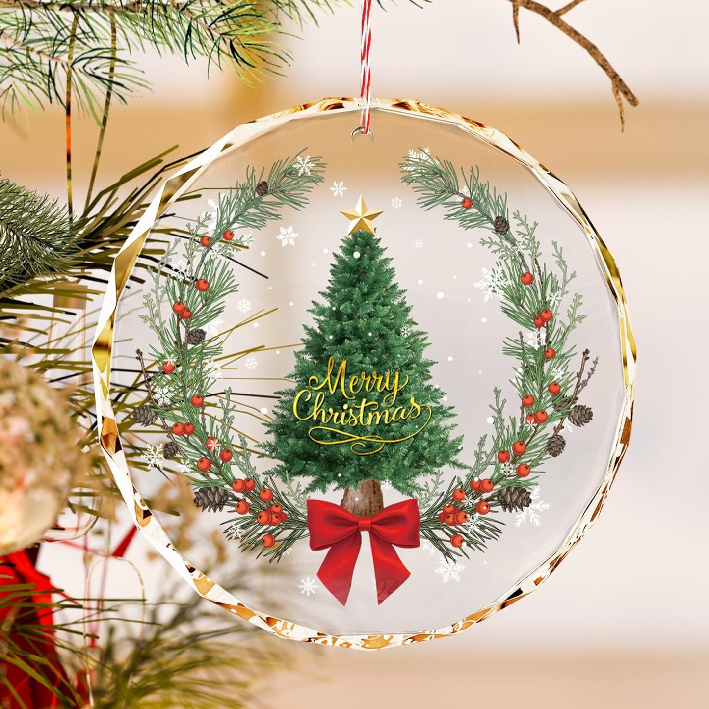 Bemaystar Crystal Christmas Ornaments, Christmas Ornaments 2025,Christmas Tree Decorations Ornaments