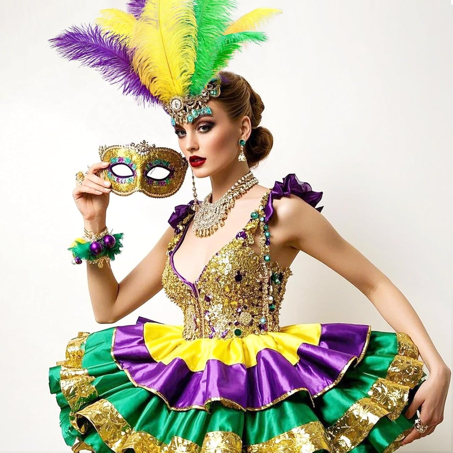 THARAHT Mix Colour Ostrich Feathers 24pcs Natural Bulk 10-12Inch 25cm-30cm for Wedding Party Centerpieces Easter Gatsbi and Home Decoration Feathers