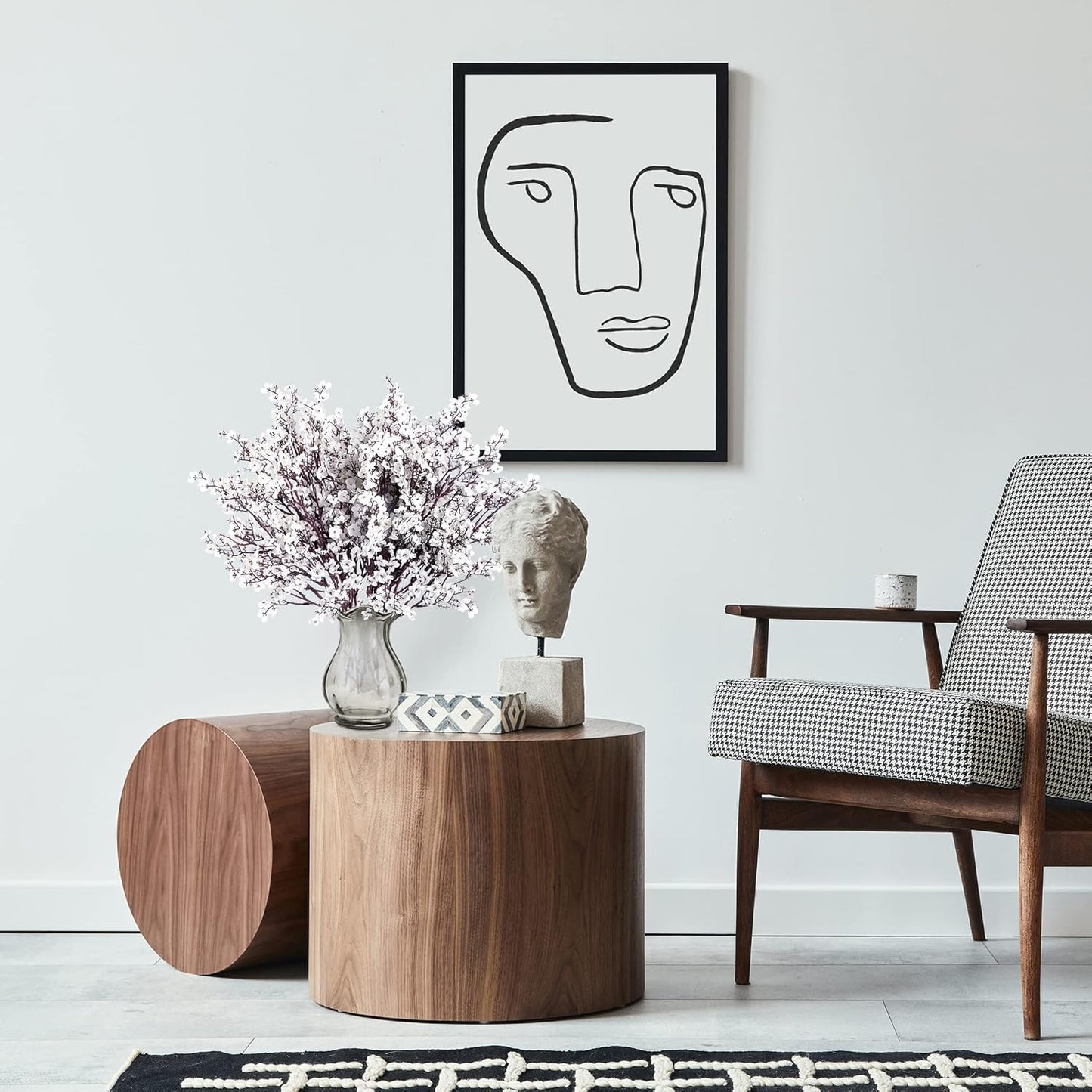 Sggvecsy 10 Pcs Babys Breath Artificial Flowers Gypsophila Bouquets Bulk Real Touch Fake Silk Flowers for Home Wedding DIY Floral Arrangement Kitchen Table Centerpiece Festival Decoration (White)