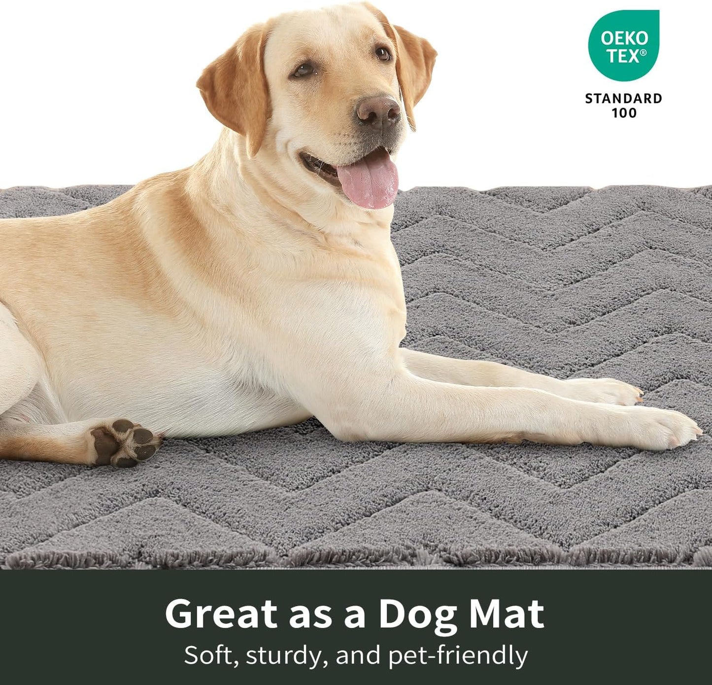 Stiio Dirt Trapper Door Mat 34x59 Inches, Front Doormat Indoor Outdoor Entrance Low Pile, All-Season, All-Weather Absorbent Entry Rug, Washable Non Slip Rug for Entryway, Grey