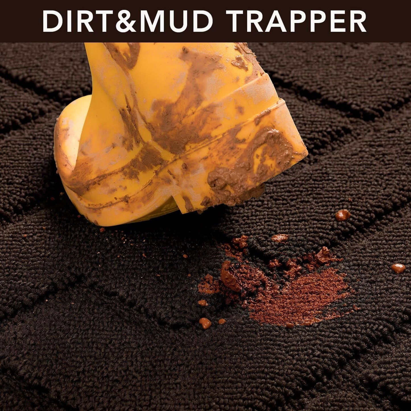 hicorfe Front Door Mat Outside Entrance,32"x40" Absorbent Muddy Dirt Resist Welcome Door Mats Outdoor Indoor,Stain and Fade Resistant,Non Slip Backing Entry Mat Doormat for Entryway(Coffee)