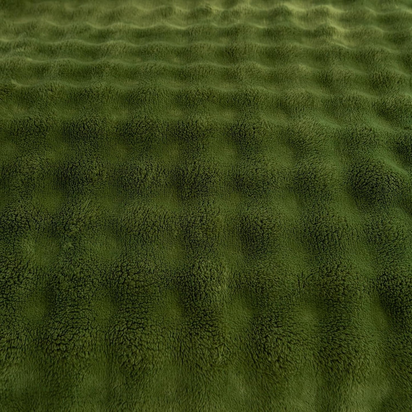 YUSOKI Luxury 3D Bubble Throw Blanket 2lb,All Ages,Home Decoration, (Olive Green,50 * 60inches)