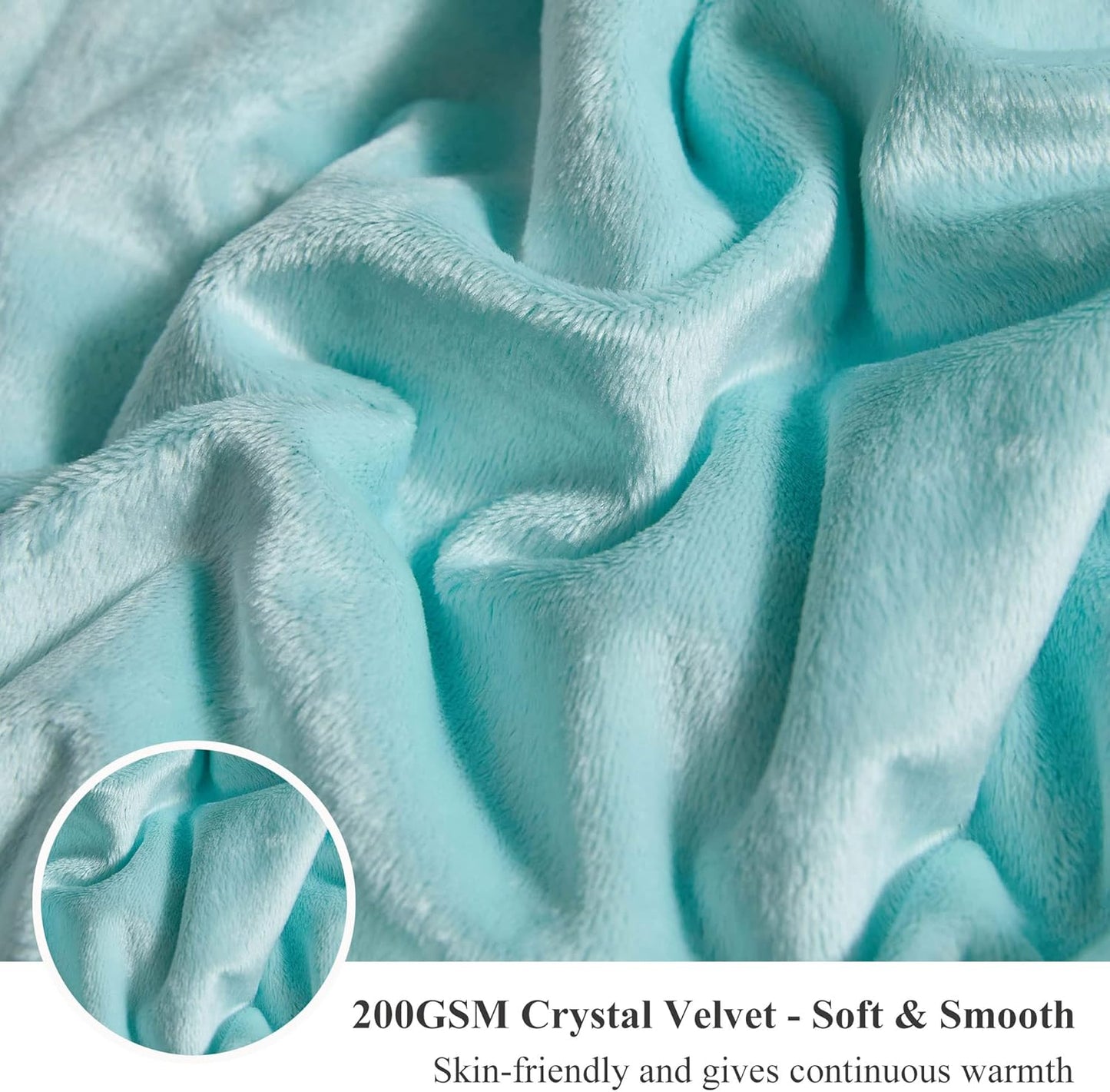 XeGe Plush Faux Fur Throw, Aqua Comfy 50x60 Fuzzy Blanket, Luxury Boho Lightweight Couch Throw, Autumn Ultra Soft Fluffy Shaggy Lap Blanket for Couch Bed Sofa Chair Ombre Aqua Green