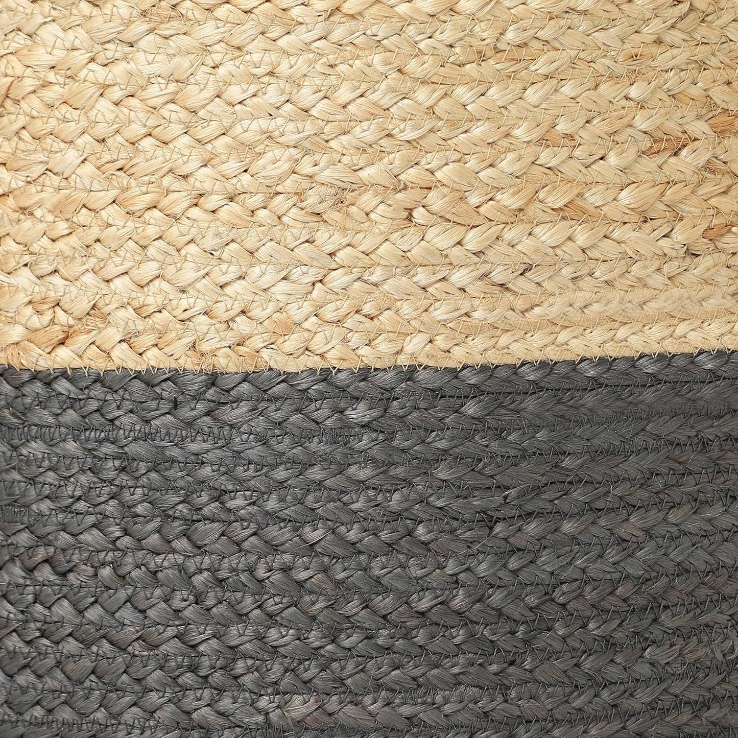 REDEARTH · Cylindrical Pouf Foot Stool Ottoman - Jute Braided Pouffe Poof Accent Sitting Footrest for Living Room, Bedroom, Nursery, Patio, Lounge & Other Rooms (Natural Gray, 18"x18"x14")