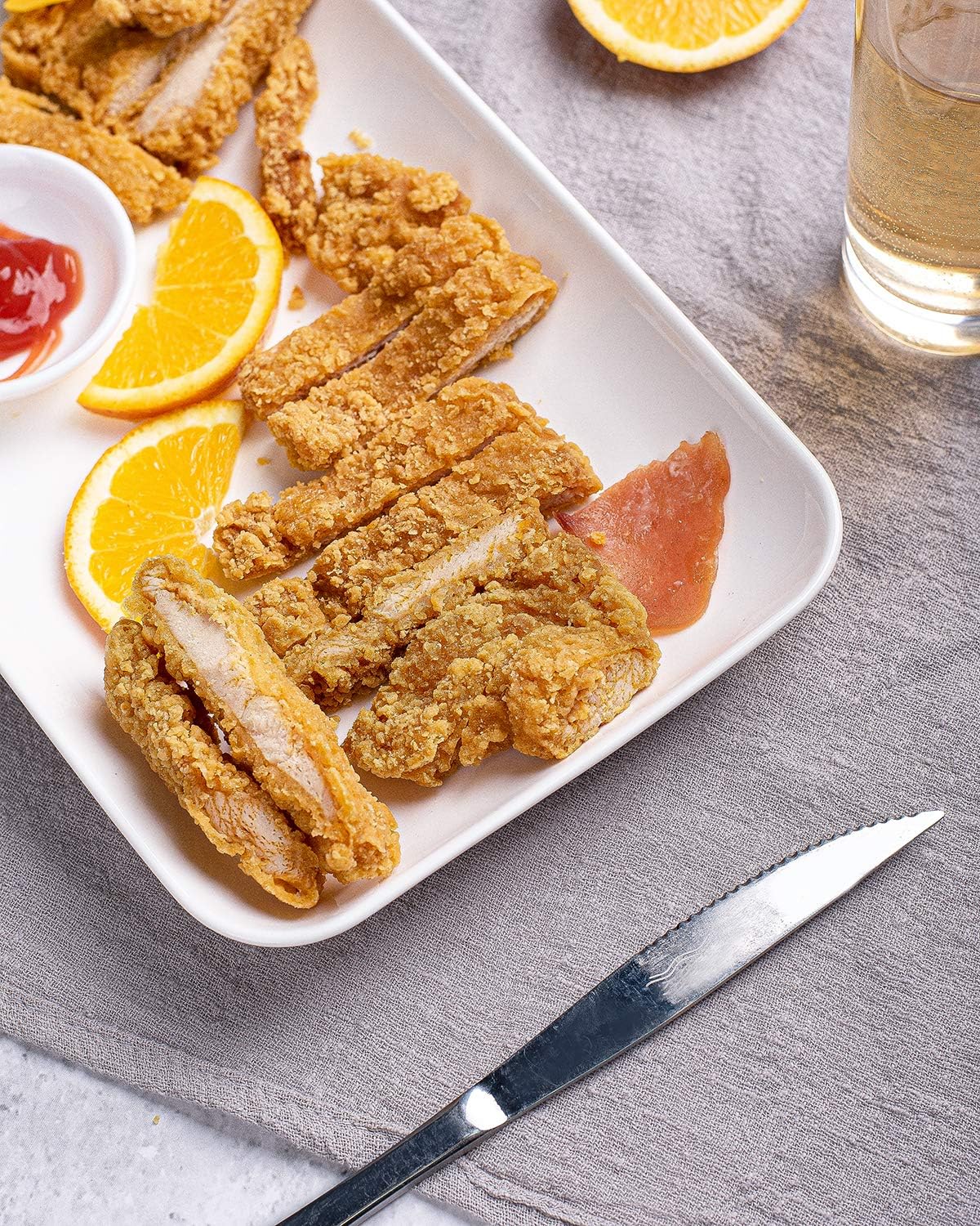 DELLING 8in White Rectangular Serving Plates-Large Serving Platter Set Salad Plates - Big Serving Trays for Parties Meat, Sushi, Dinner Plate Oven Safe Dinnerware Set of 3