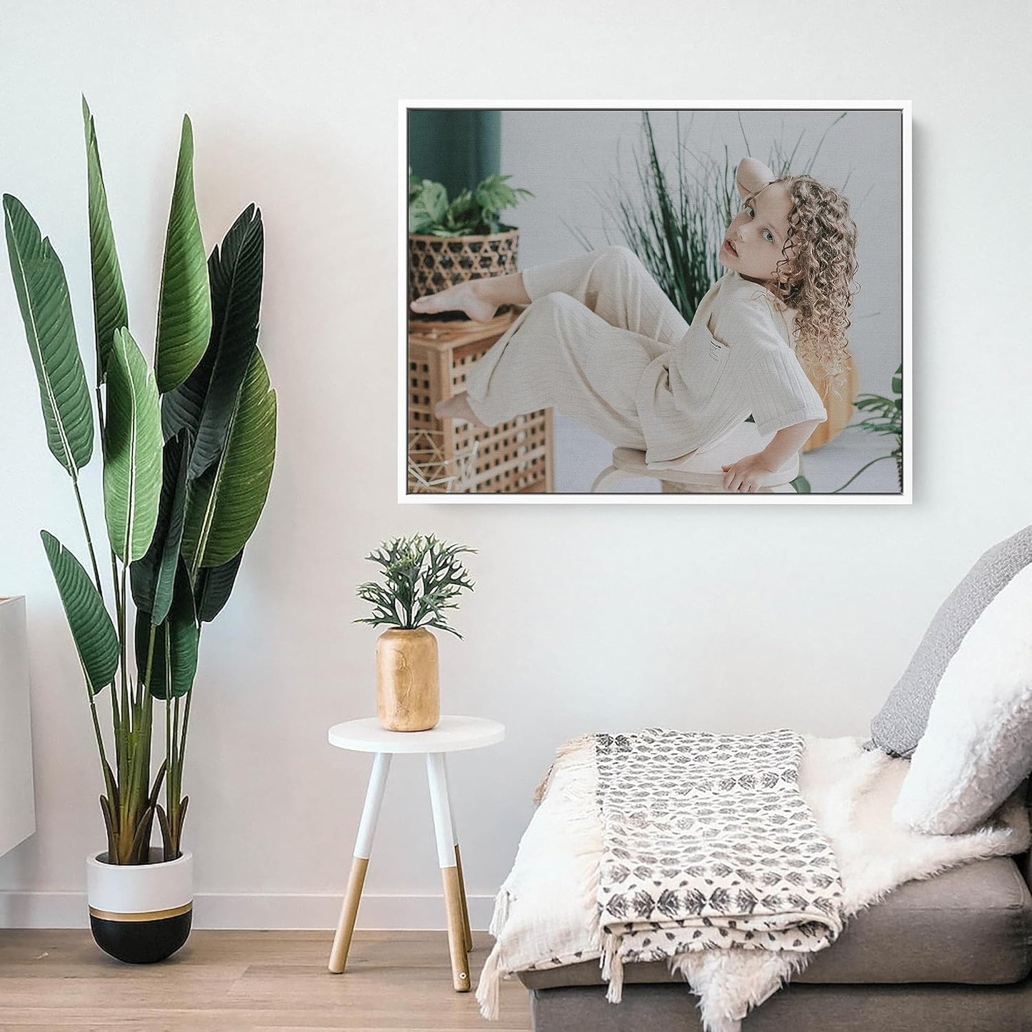 Personalized Custom Canvas Prints: Photo On Canvas (White, 24X24) Transform Your Photos into Stunning Framed Wall Art Digitally Printed Photo To Canvas Ideal for Home Decor, Gifts Keepsakes.