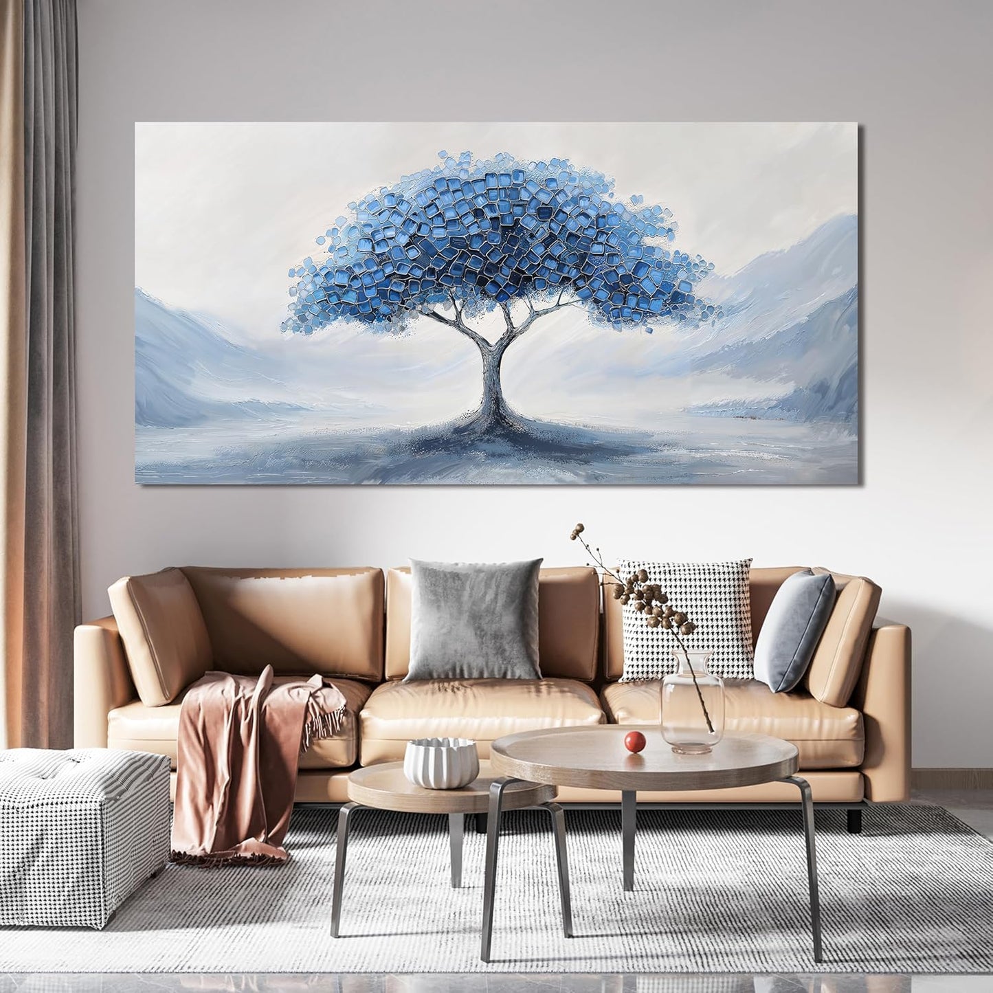 Canvas Wall Art Decor Wall Art Pictures for Living Room Large Tree of Life Wall Art Decorations Abstract Canvas Art Wall Decor Oversized Wall Art Prints Artwork for Walls Bedroom Home Decor 29" X 58"