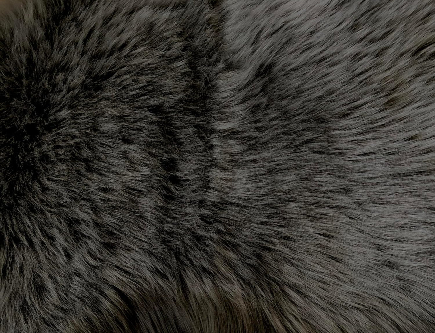 LAMBZY Faux Sheepskin Super Soft Hypoallergenic Free Shape Silky Shag Rug, Luxury Shaggy Plush Carpet for Bedrooms Living Kids Room Sofa Rugs (Dark Grey, Single and a Half 2'x4')