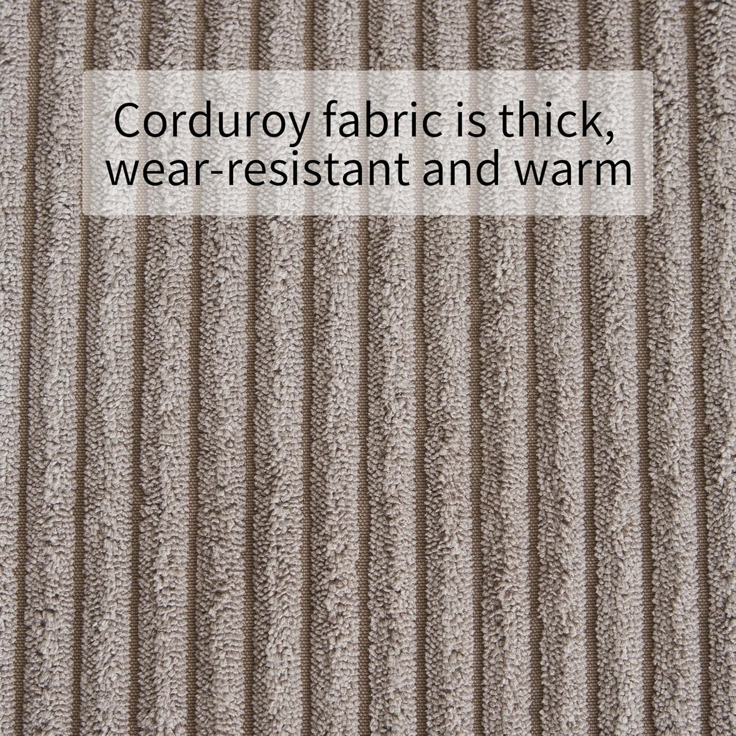 Lift Recliner Chair for Adults with Massage and Heating, Power Lift Recliner Chairs for Elderly, Corduroy Fabric Reclining Chair with USB &Type-C Port, Cup Holders, L6111 (Khaki)