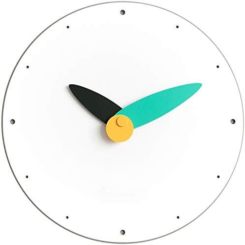 Stephanie Imports Modern Minimalist Teal & Black Wall Clock