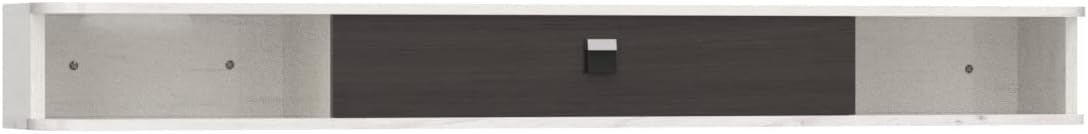 Pmnianhua Floating TV Console,55'' Wall-Mounted Media Console,Floating TV Cabinet,Modern Floating TV Stand,Under TV Entertainment Shelf with Door and Storage for Bedroom Living Room (Grey-White)