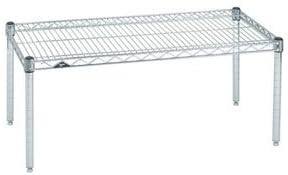 Omega Products Corporation 18" Deep x 54" Wide x 14" High Chrome Stationary Dunnage Rack