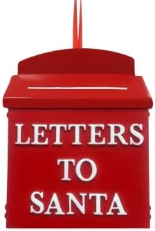 Elves Personalized Santa Claus Ornaments 2024 - Vintage Santa Mailbox & Topper for Christmas Tree