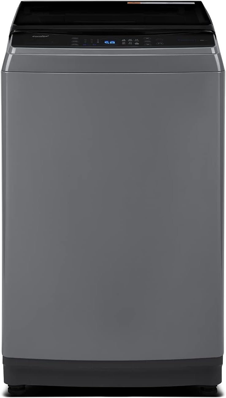 COMFEE’ Washing Machine 2.4 Cu.ft LED Portable Washing Machine and Washer Lavadora Portátil Compact Laundry, 8 Models, Environmentally Friendly, Child Lock for RV, Dorm, Apartment Magnetic Gray