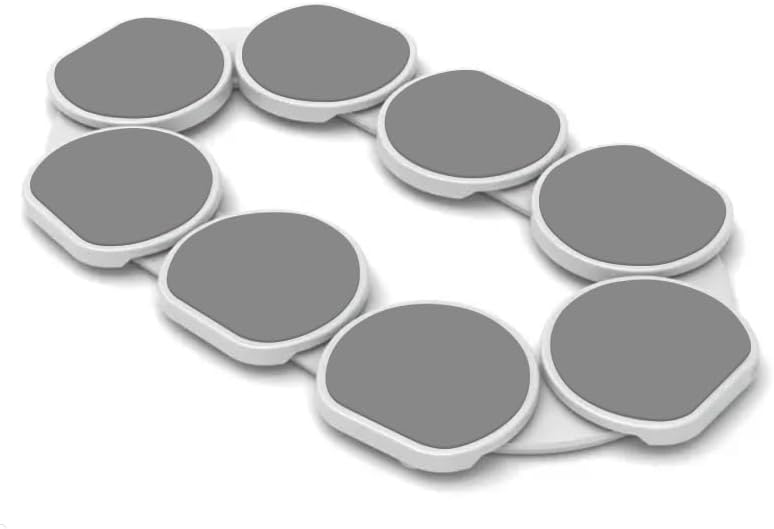 Full Set - Light Gray - The First Patented Lazy Susan Turntable Expandable for Rectangular & Oblong Tables - Kitchen & Dining Tables - Great Gift! Parties & Gatherings.