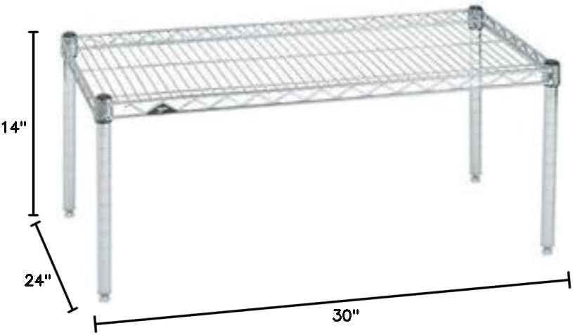 Omega Products Corporation 24" Deep x 30" Wide x 14" High Chrome Stationary Dunnage Rack