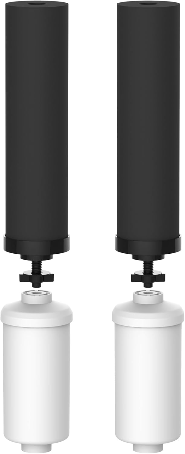 Waterdrop NSF/ANSI 42&372 Standard Gravity Water Filter, Replacement for Berkey® BB9-2® Black Filters & PF-2® Fluoride Filters, Berkey® Gravity Water Filter System and Waterdrop King Tank Series
