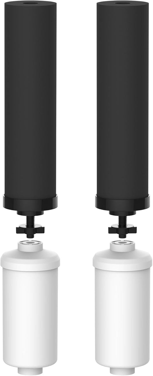 Waterdrop NSF/ANSI 42&372 Standard Gravity Water Filter, Replacement for Berkey® BB9-2® Black Filters & PF-2® Fluoride Filters, Berkey® Gravity Water Filter System and Waterdrop King Tank Series
