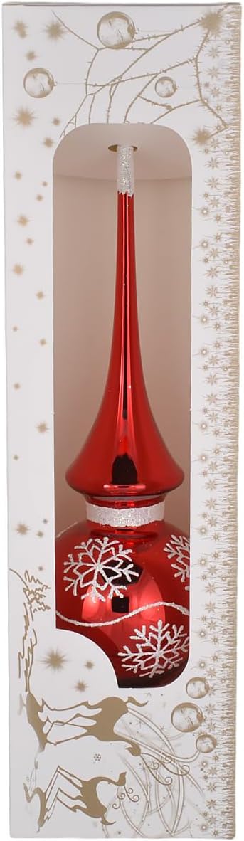Altair Red Glass Christmas Tree Topper
