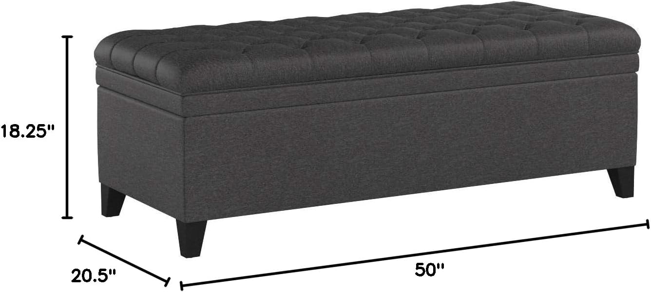 Christopher Knight Home Juliana Fabric Storage Ottoman, Gray